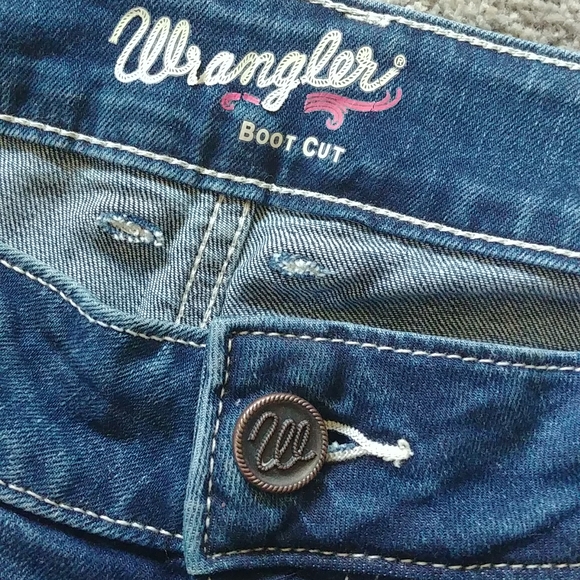 RARE Wrangler Premium Patch Retro Mae Jeans 👖Size 11 x 34 - Picture 6 of 10